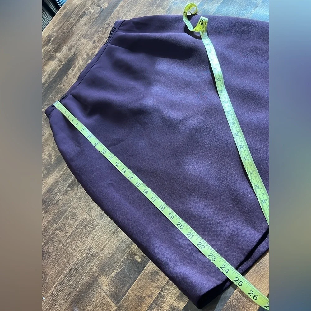 JACQUELINE FERRAR Vintage Dark Purple Midi Skirt Size 4